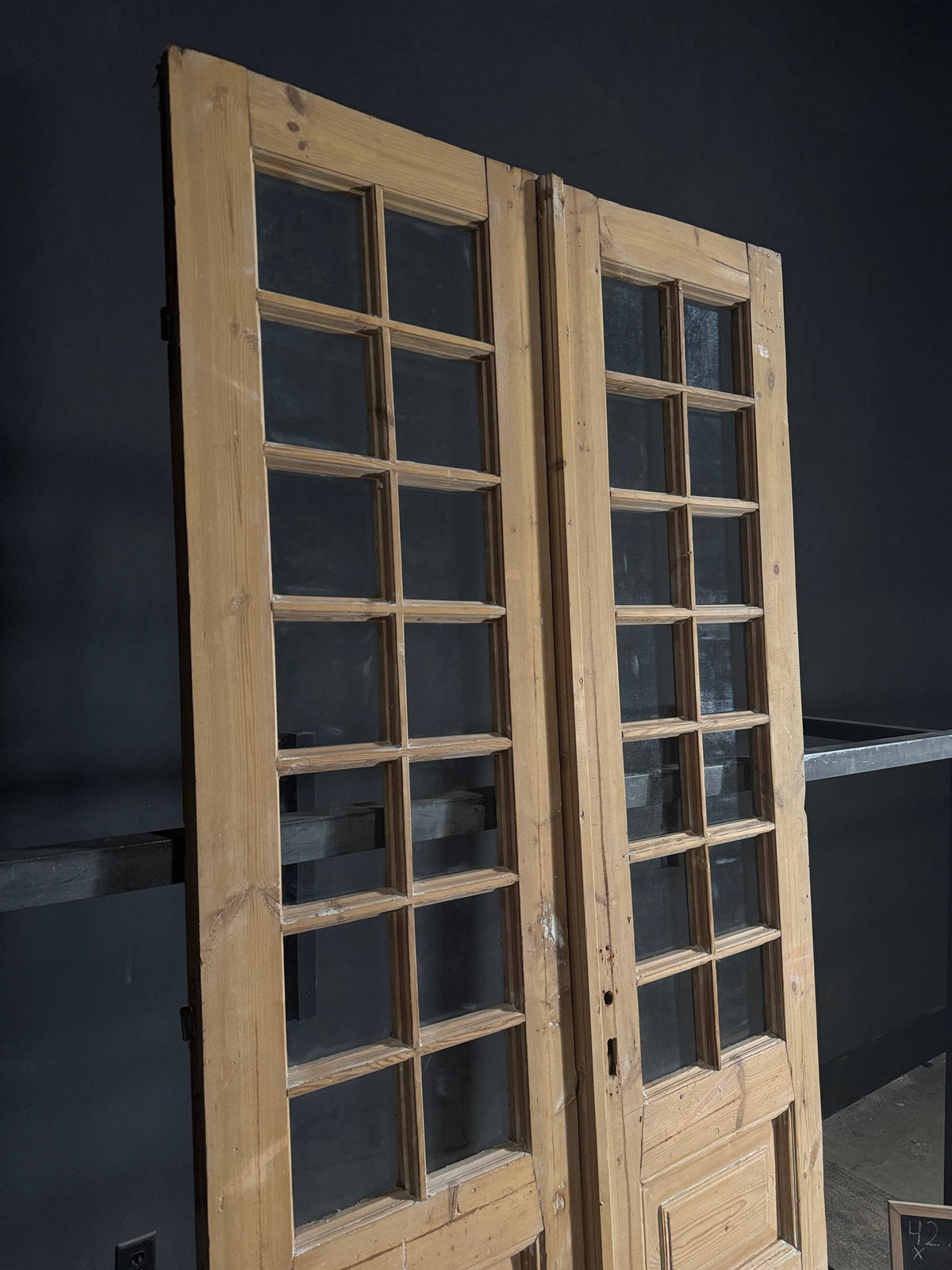 Antique Glass 14 Lite French Doors - 42.5x95 - N542