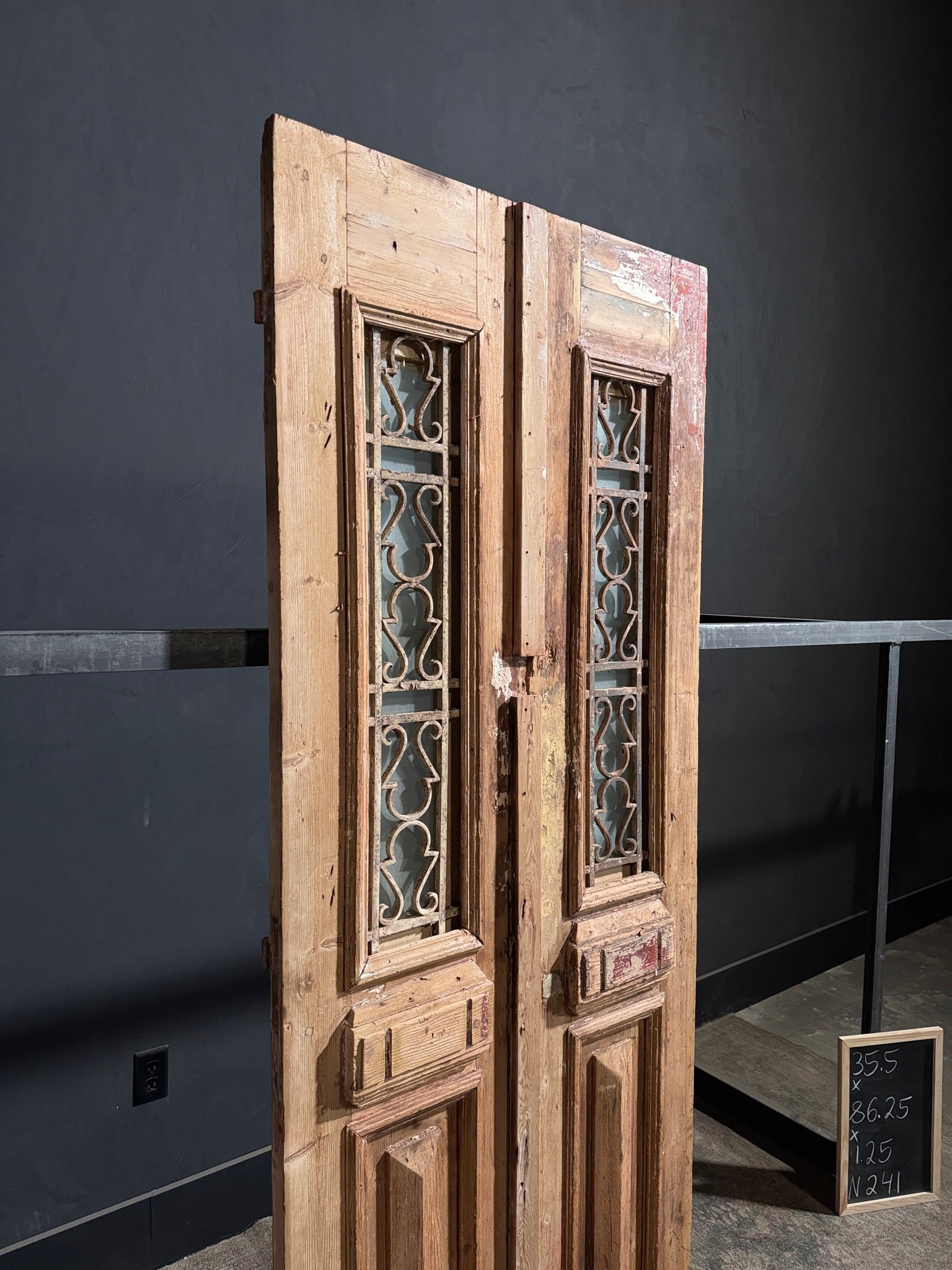 Antique Iron French Doors - 35.5x86.25 - N241