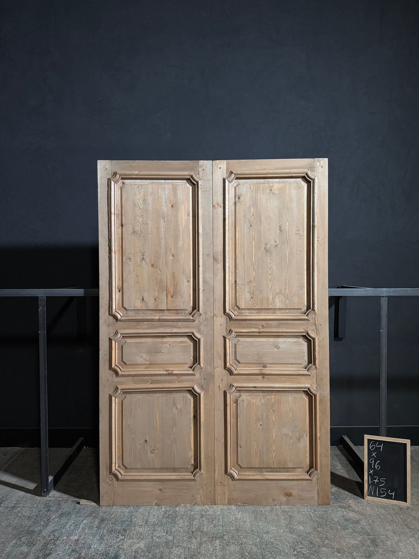 (The Edmund) Handcrafted Solid Wood French Doors - 64x96 - N154