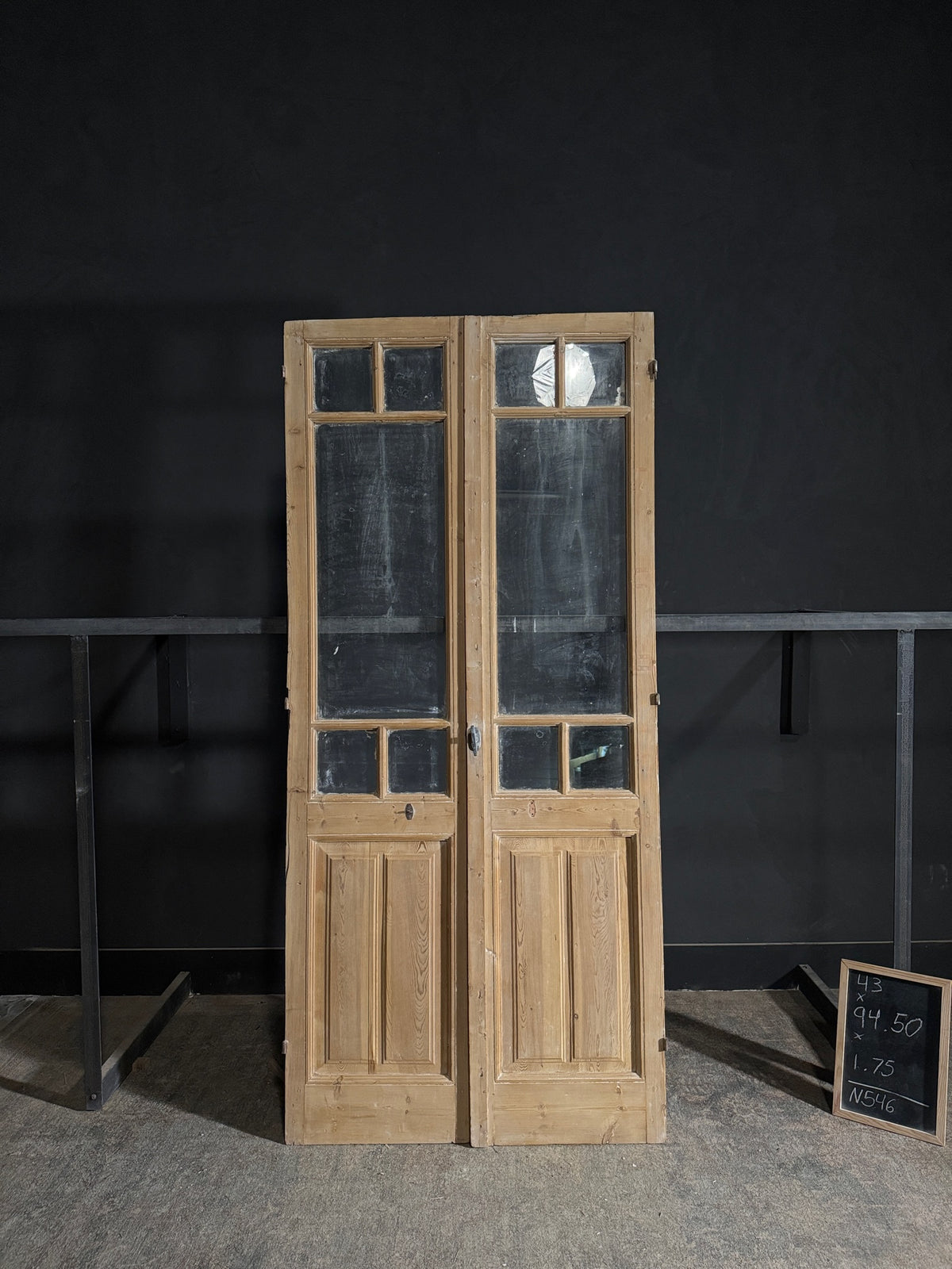 Antique Glass 5 Lite French Doors - 43x94.5 - N546