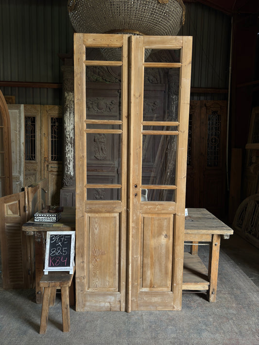 5 Lite Glass Antique French Doors - 39.75x88.5 K84
