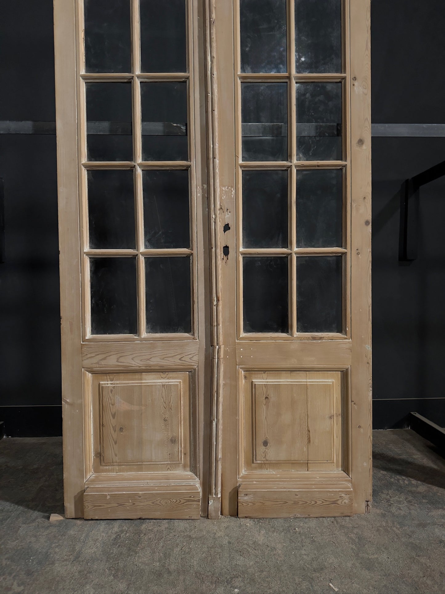 Antique Glass 4 Lite French Doors - 46.5x82 - N311