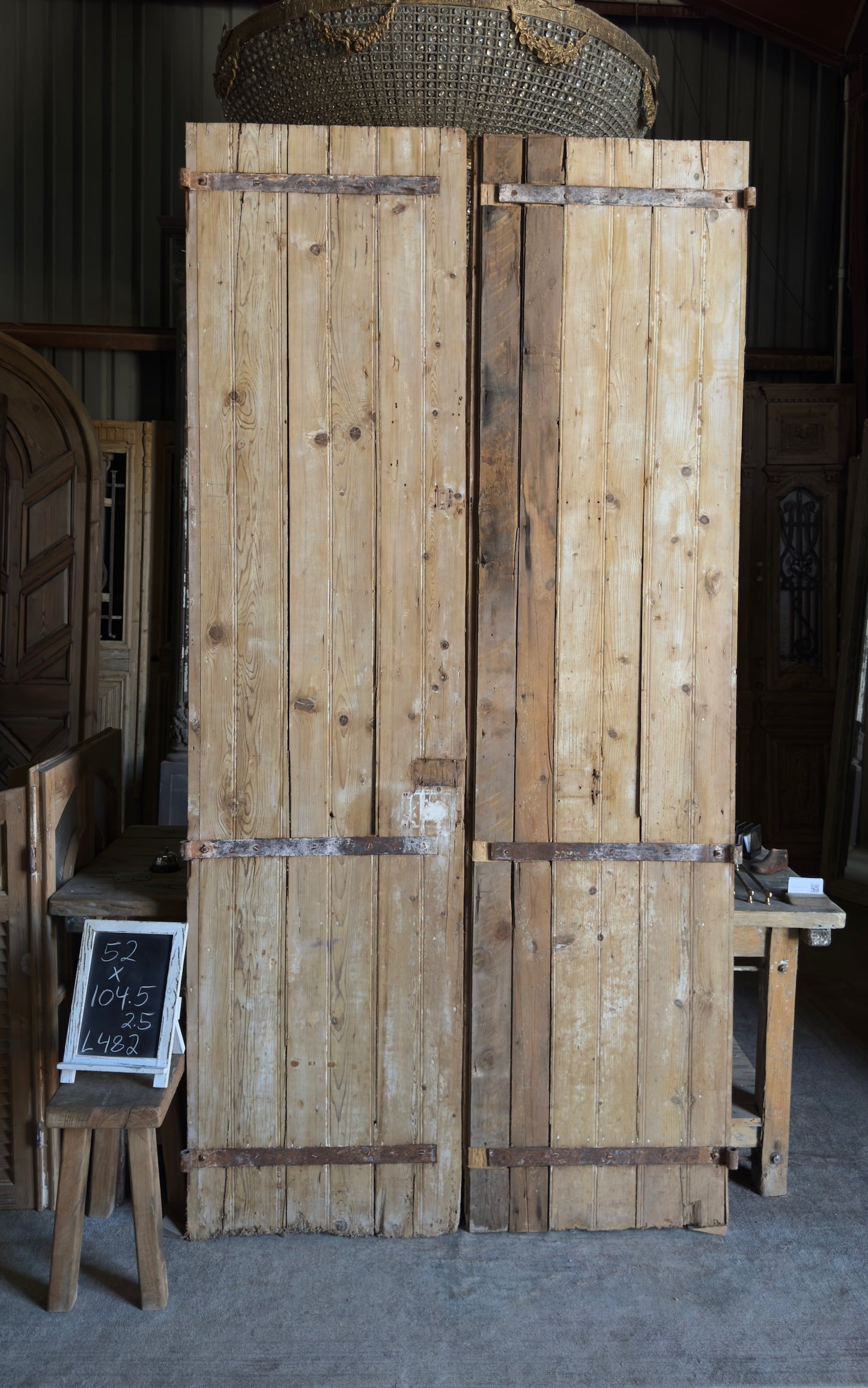 Grand Carved Solid French Entry Doors - 52x104.5 - L482