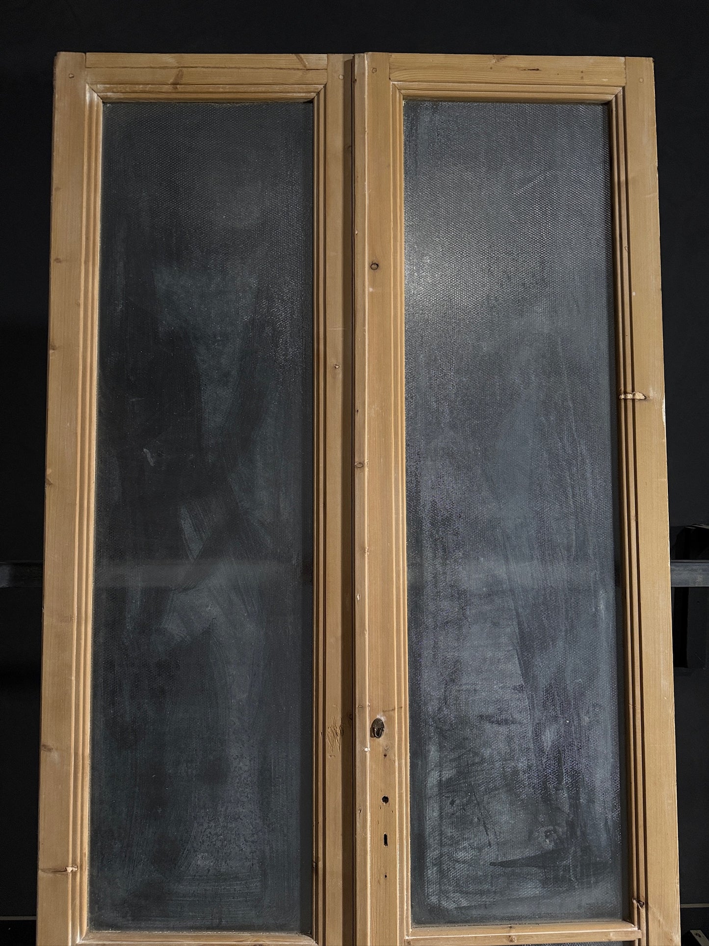 Antique Obscured Glass 2 Lite French Doors - 51.5x103.25 - N483