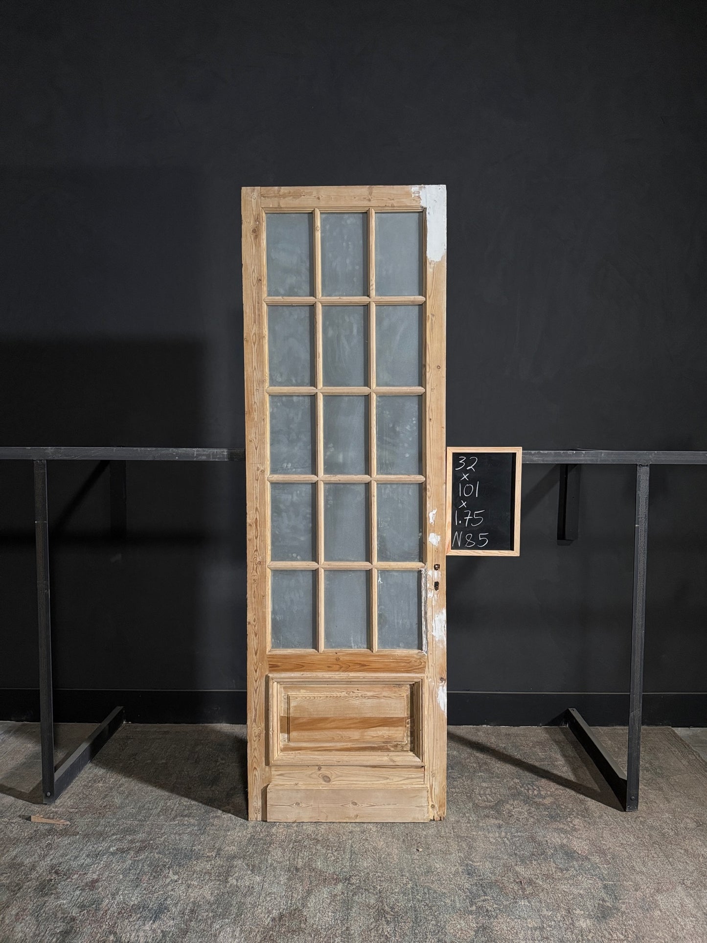 Antique Obscured Glass 15 Lite Single Door - 32x101 - N85