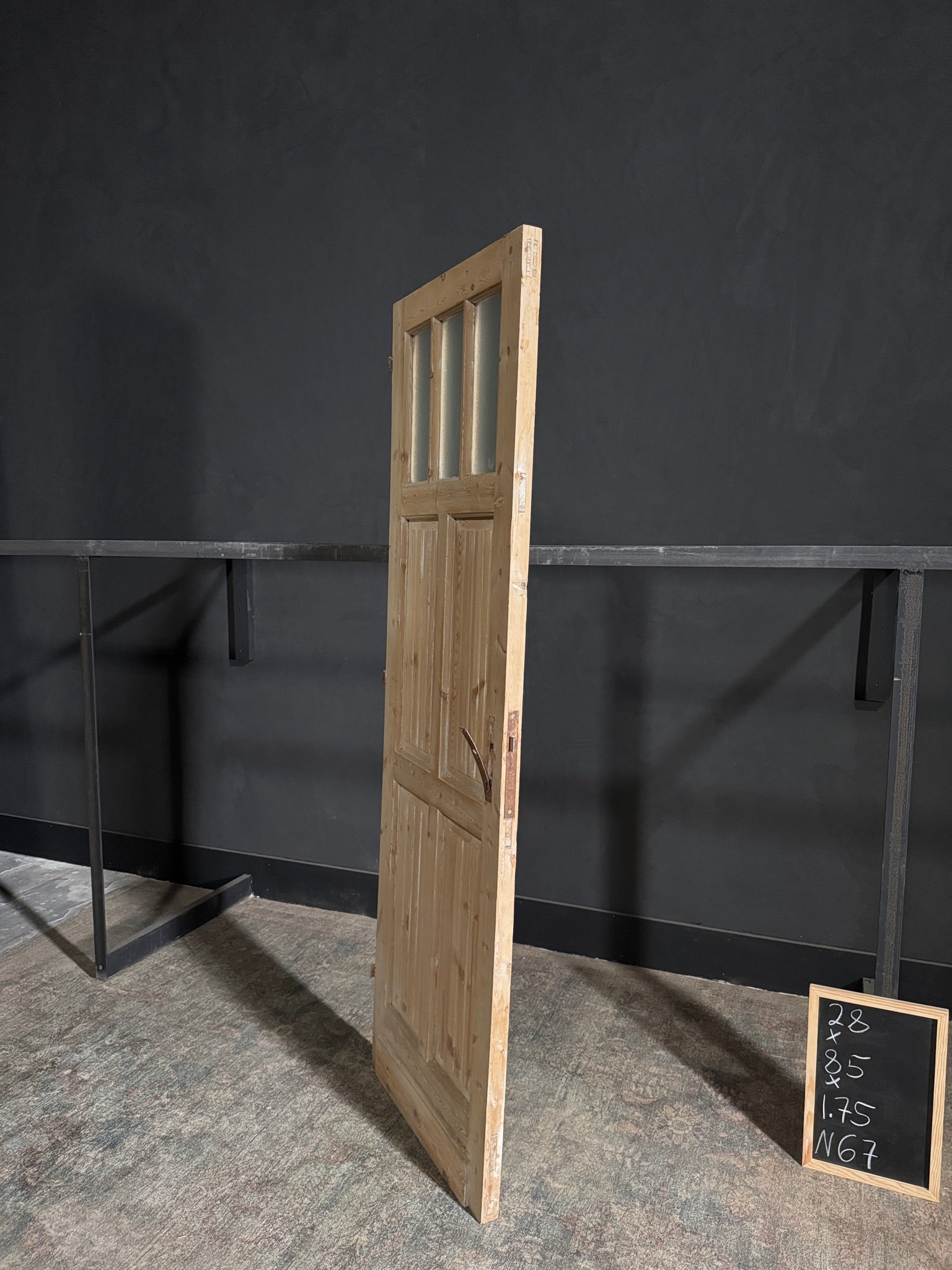 Antique Fluted 3 Lite Single Door - 28x85 - N67