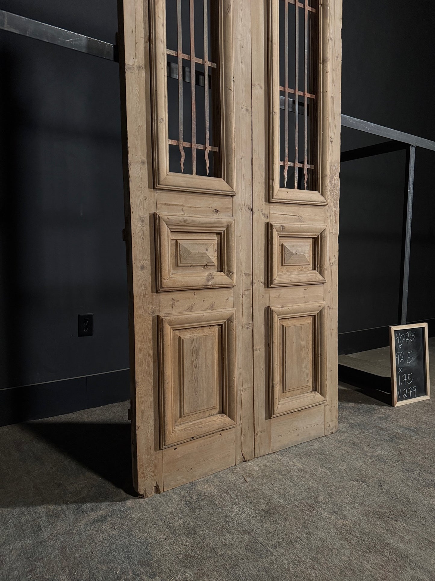Antique Iron French Doors - 40.25x92.5 - N279