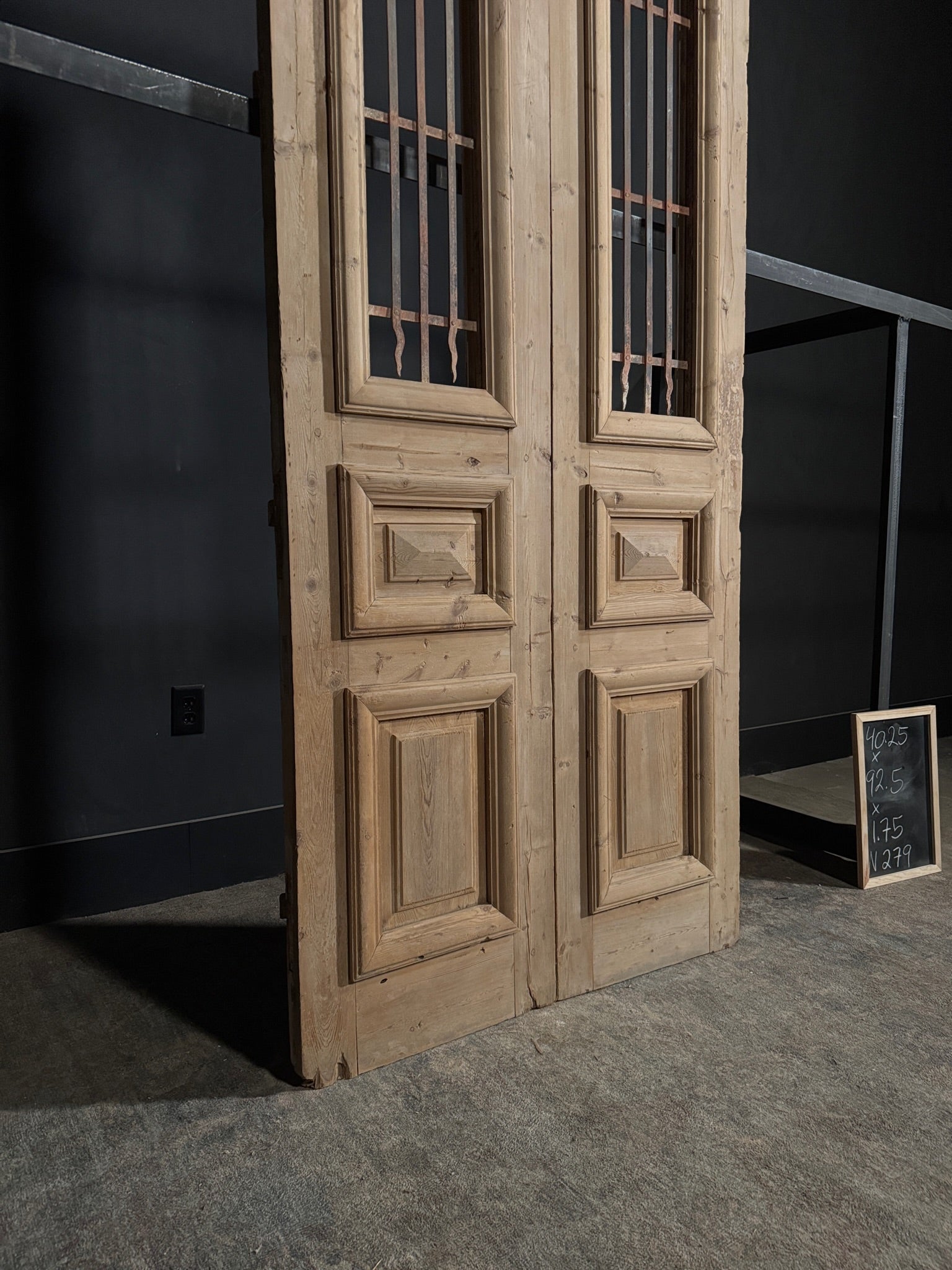 Antique Iron French Doors - 40.25x92.5 - N279