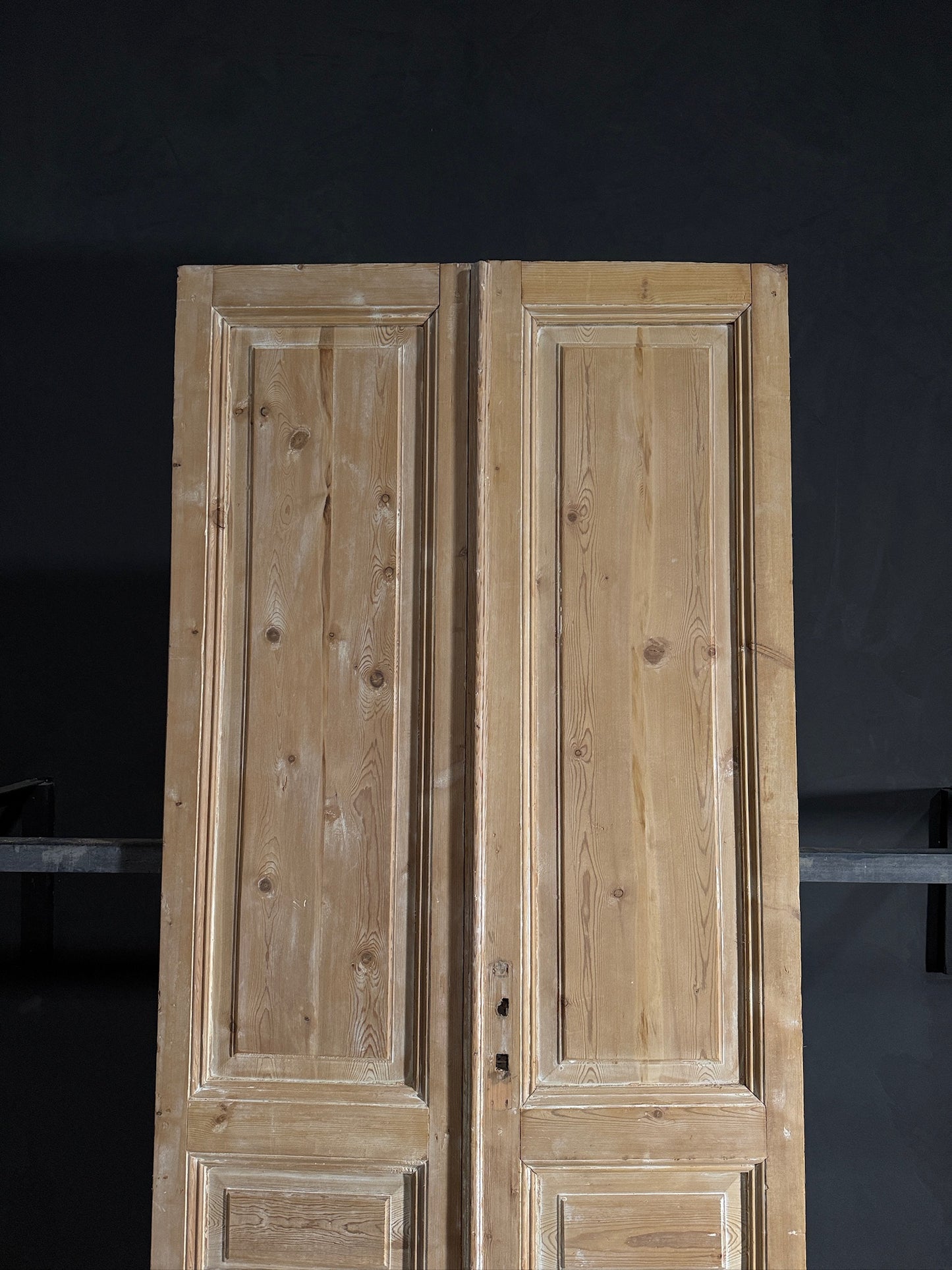Antique 3 Panel Solid Double Doors - 43x100.5 - N596