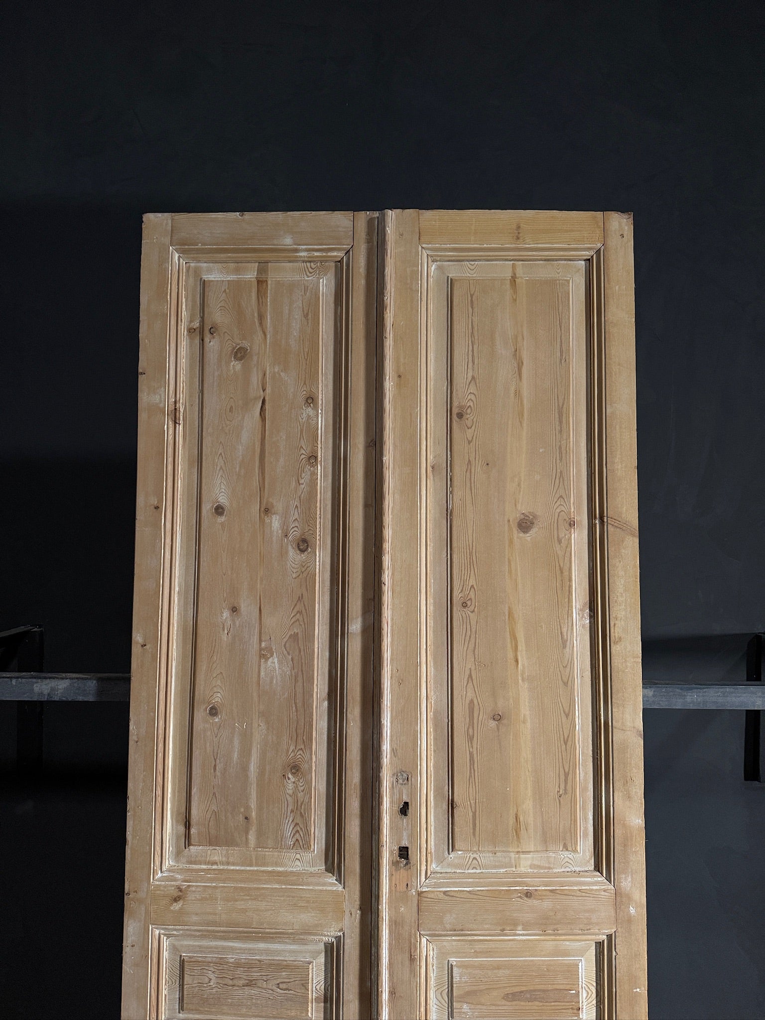Antique 3 Panel Solid Double Doors - 43x100.5 - N596