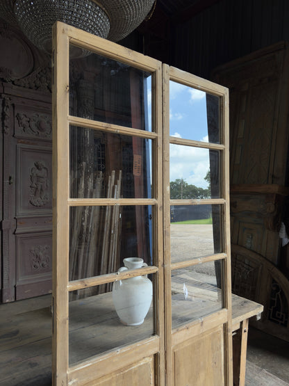 8 Lite European Antique Glass French Doors - 42.5x87 K90