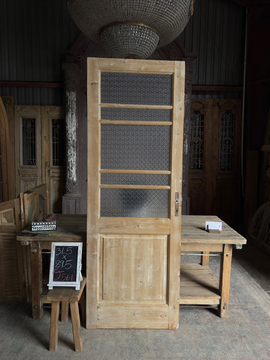 Single Antique Glass Door - 31.5x89.5 J561