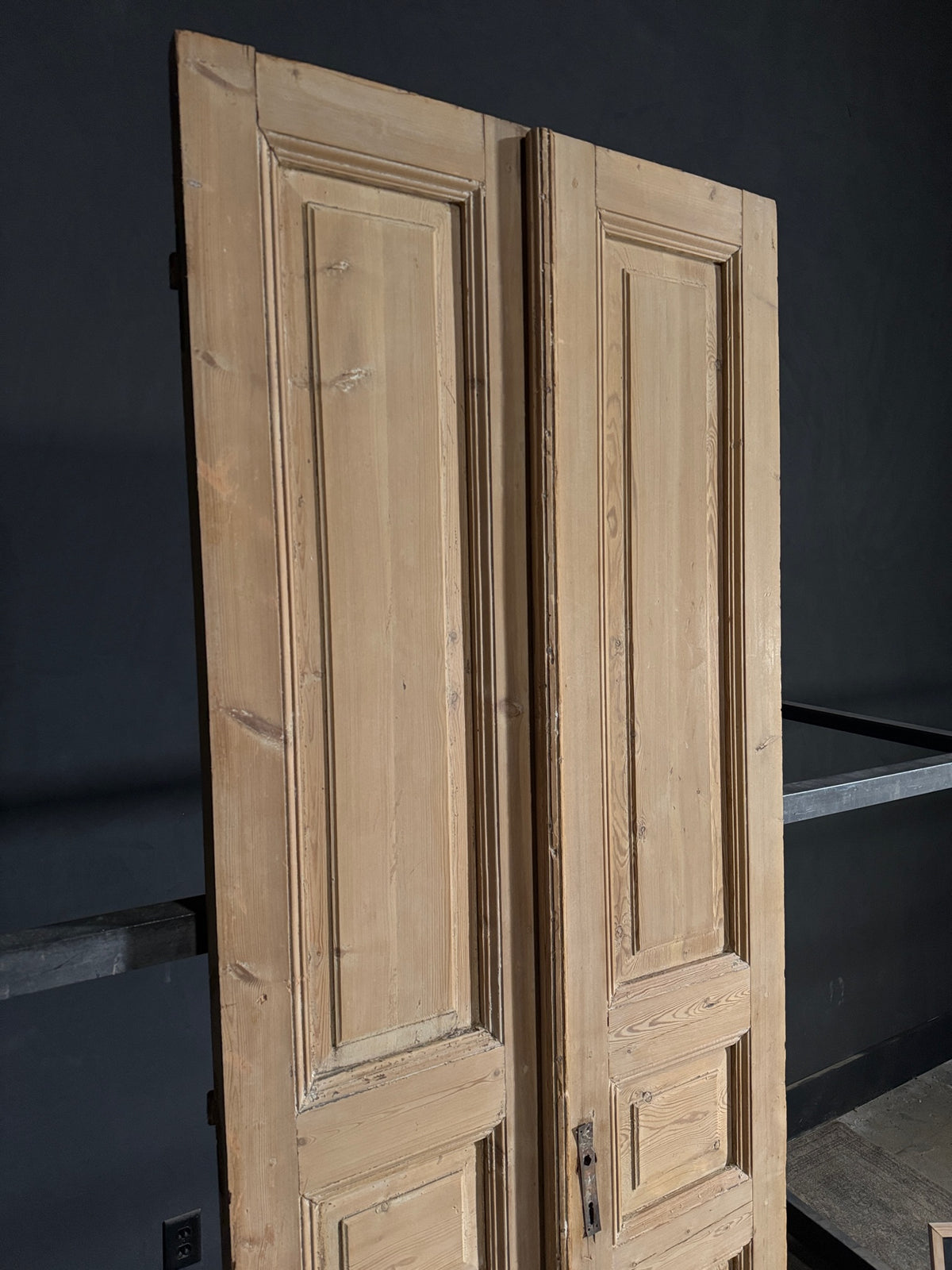 Antique 3 Panel Solid Double Doors - 35.5x96.5 - N558