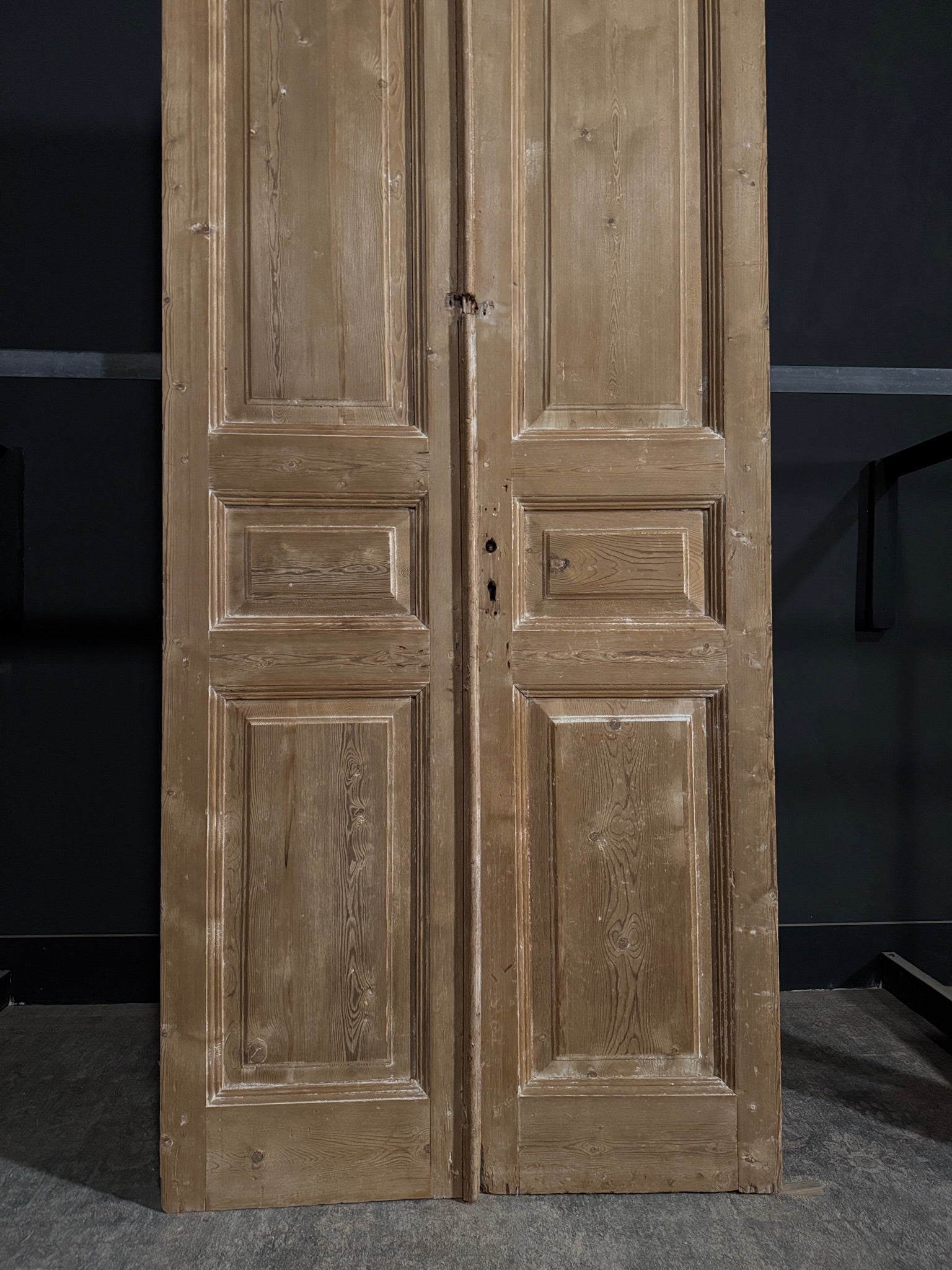 Antique 3 Panel Solid Double Doors - 43.25x109.5 - N333