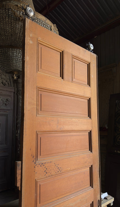 7 Panel Antique Sliding Single Door With Track - 43x108.5 - L273