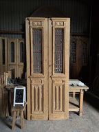 19th Century Antique Iron French Doors - 39.25x93.5 J37