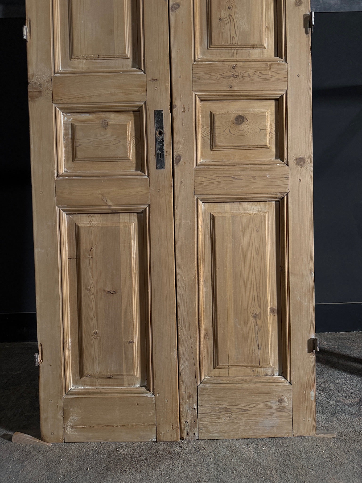Antique 3 Panel Solid Double Doors - 37.5x97.5 - N608