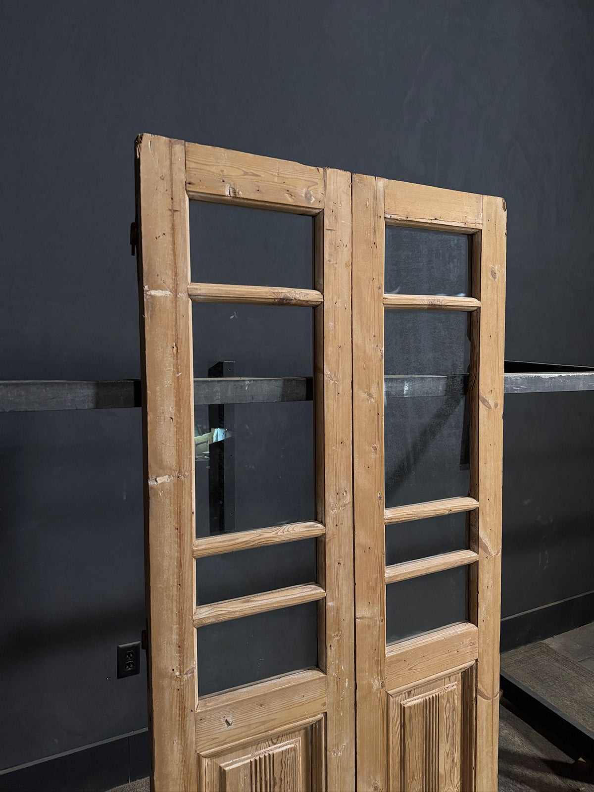 Antique Fluted 4 Lite French Doors - 35.5x77 - N683