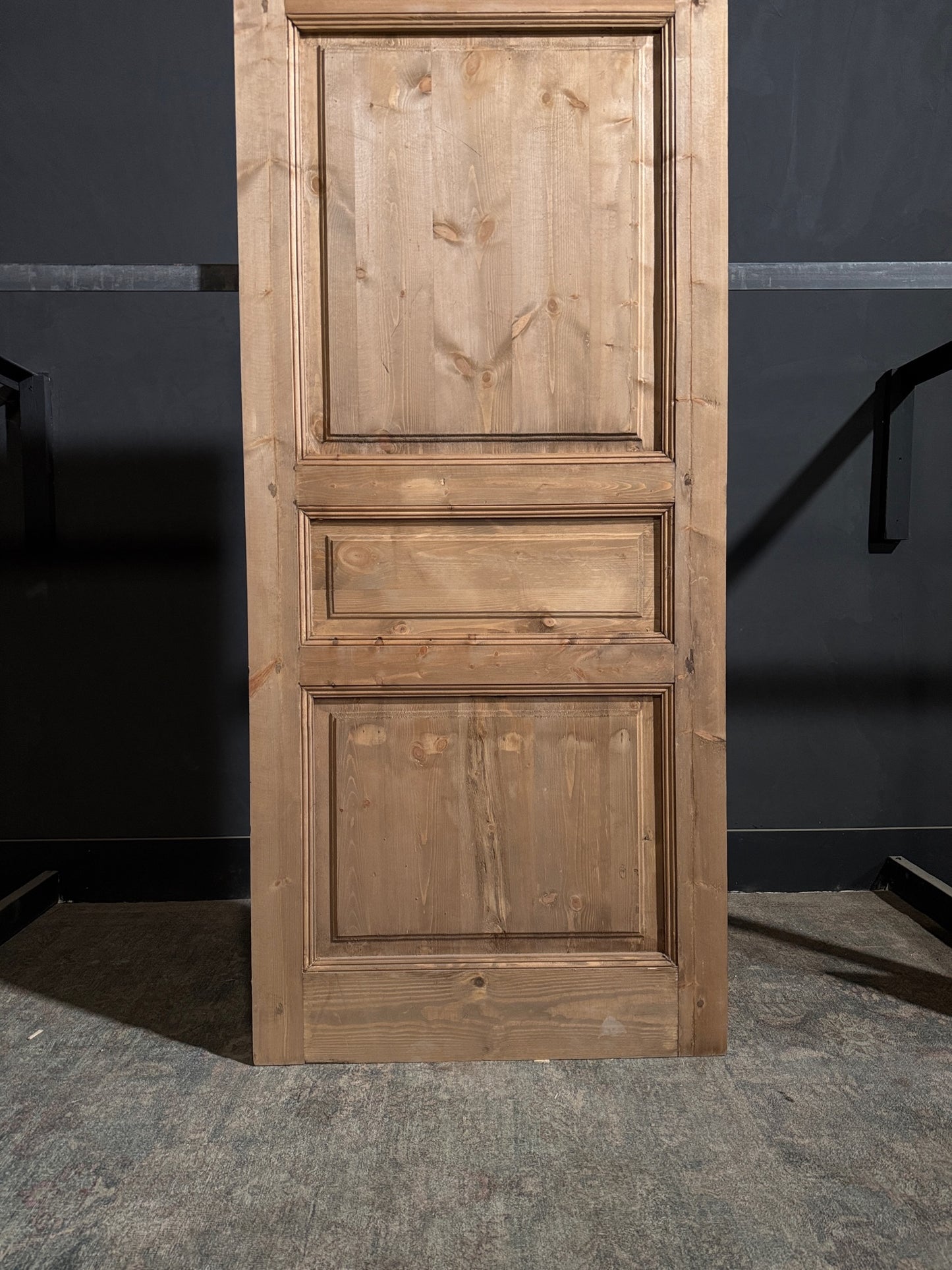 Handcrafted 3 Panel Solid Single Door - 36x80 N225