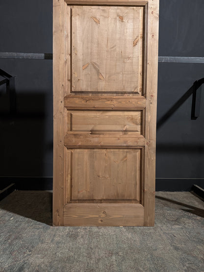 Handcrafted 3 Panel Solid Single Door - 36x80 N225