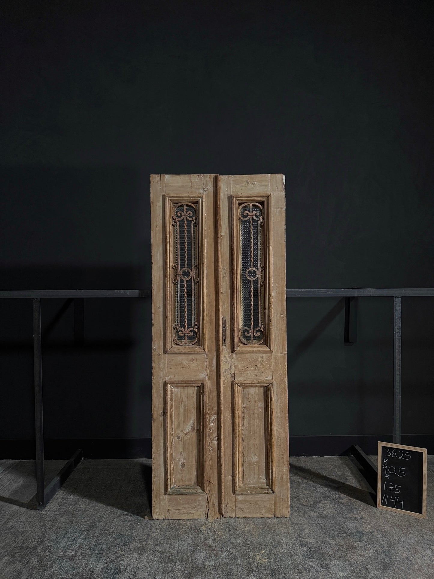 Antique Iron French Doors - 36.25x90.5 - N44
