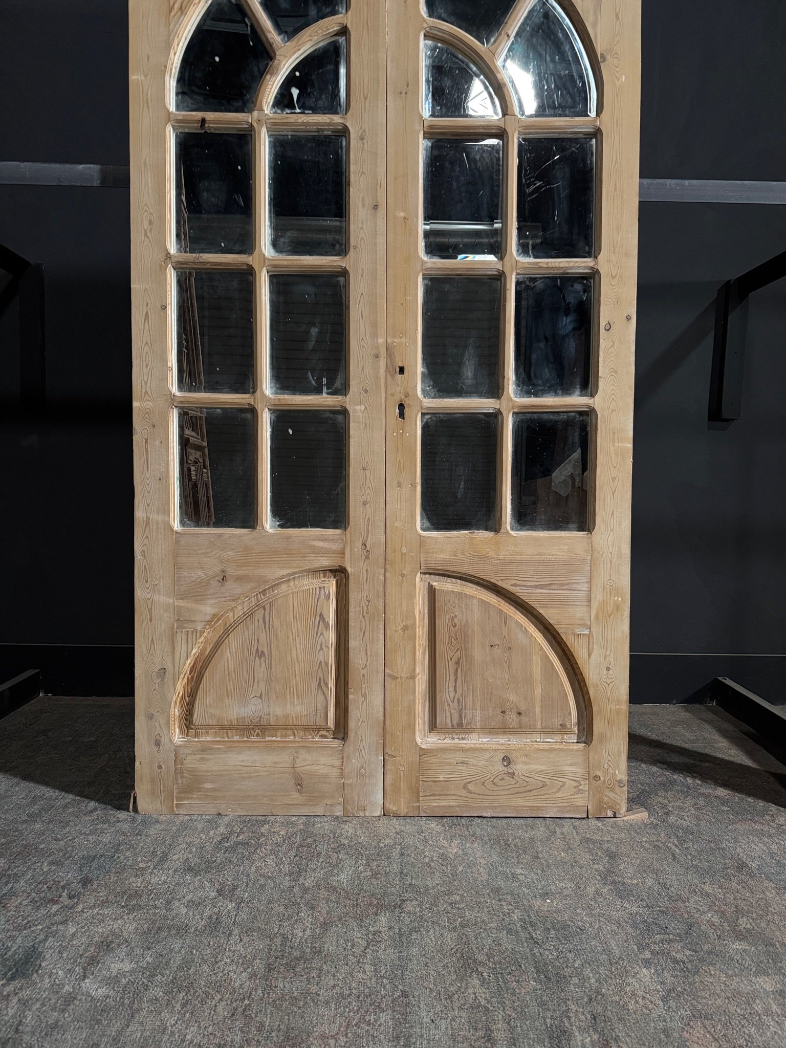 Antique Mirrored 7 Lite French Doors - 45.75x84 - N146