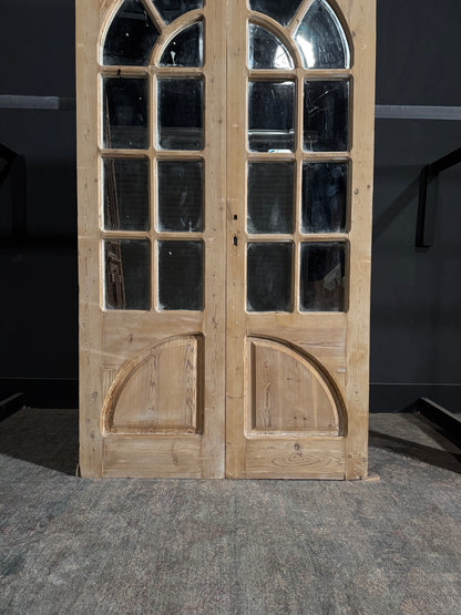 Antique Mirrored 7 Lite French Doors - 45.75x84 - N146