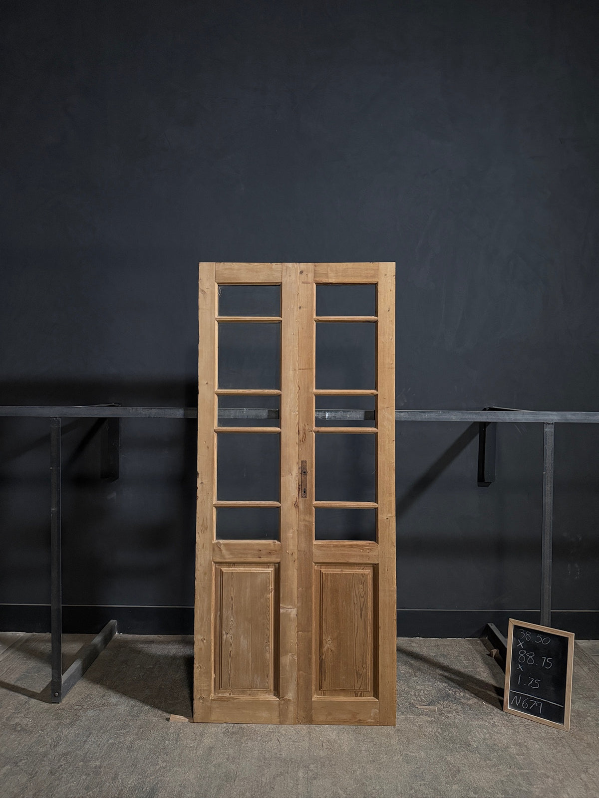 Antique Glass 5 Lite French Doors - 38.5x88.75 - N679