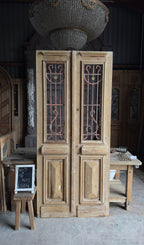 Antique Iron 2 Lite French Doors - 40.5x91 - L564
