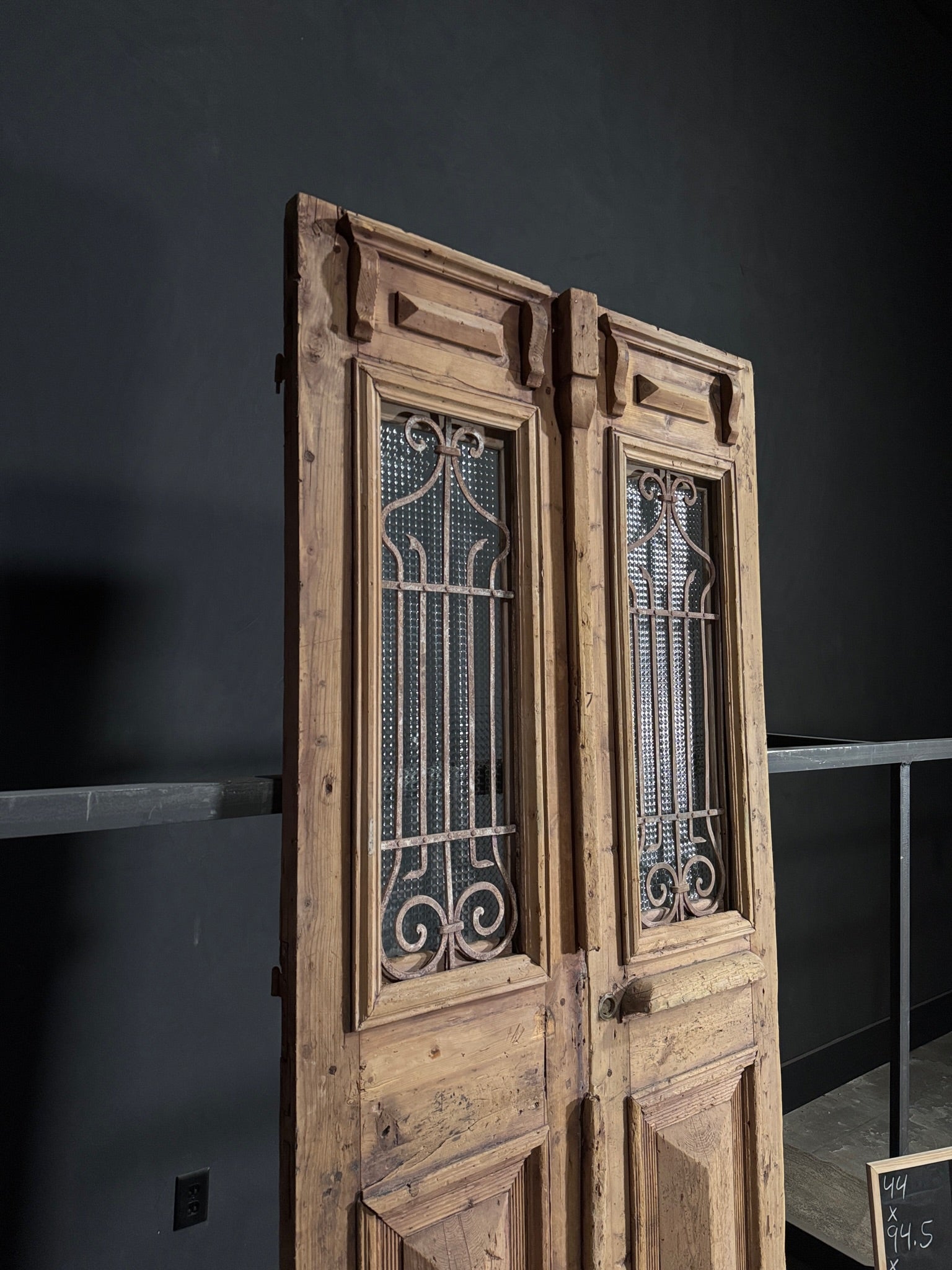Antique Iron French Doors - 44x94.5 - N99