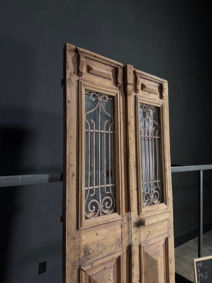 Antique Iron French Doors - 44x94.5 - N99