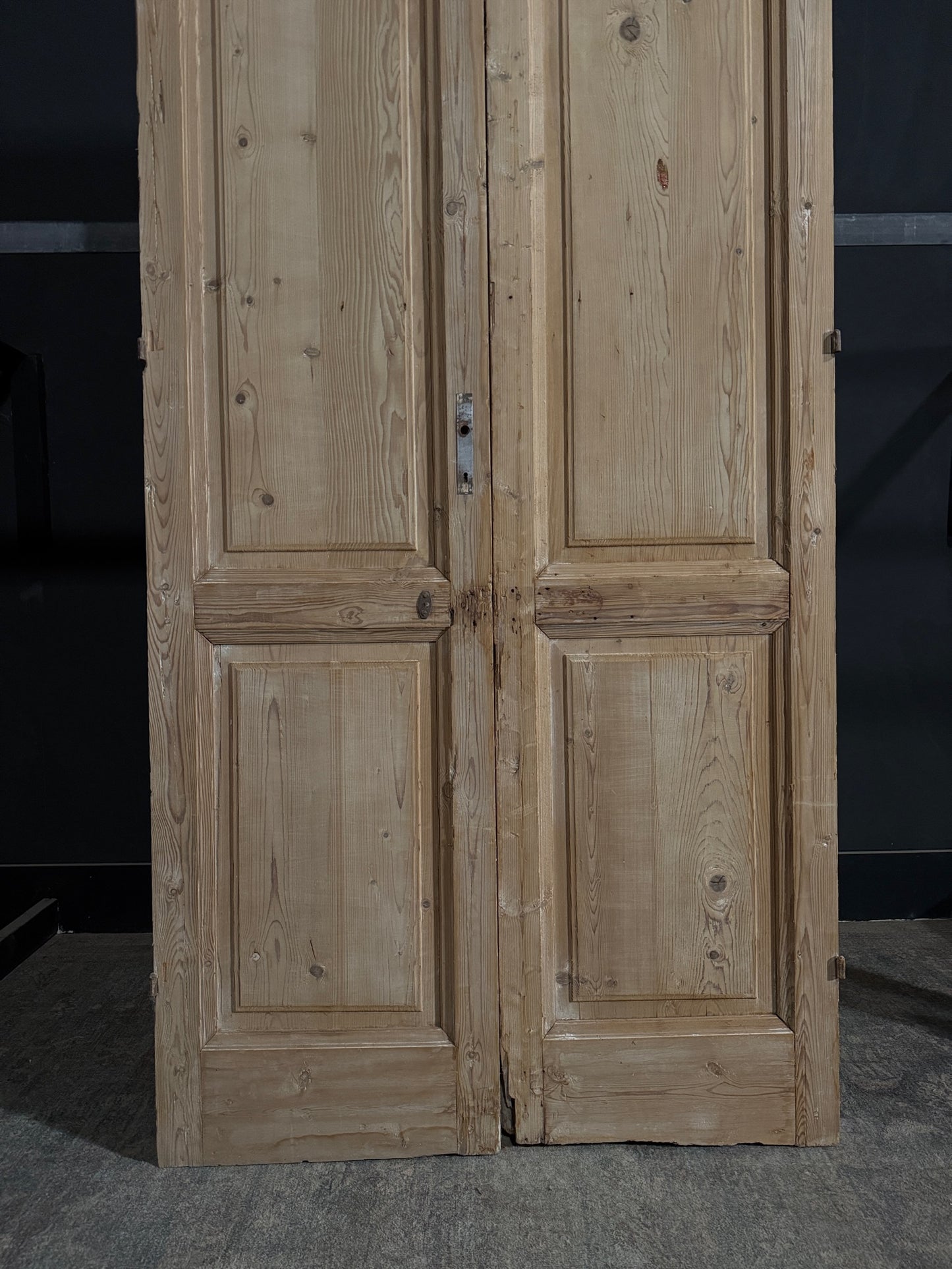 Antique 3 Panel Solid Double Doors - 43.25x99 - N384