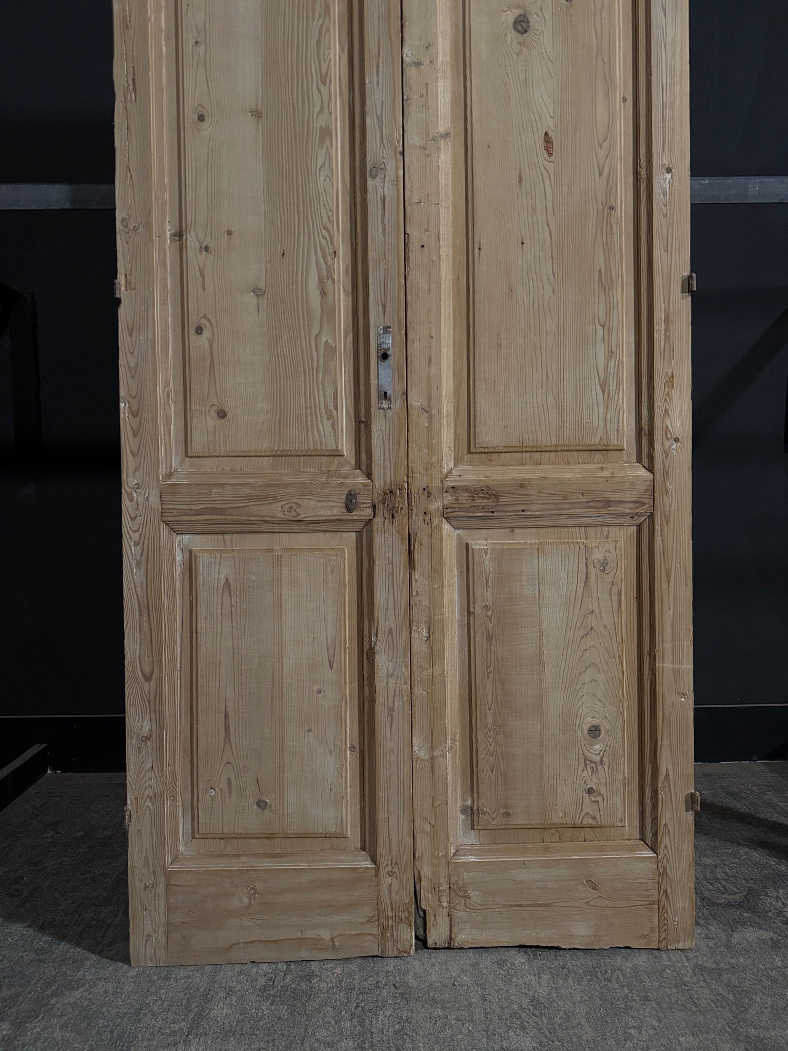 Antique 3 Panel Solid Double Doors - 43.25x99 - N384