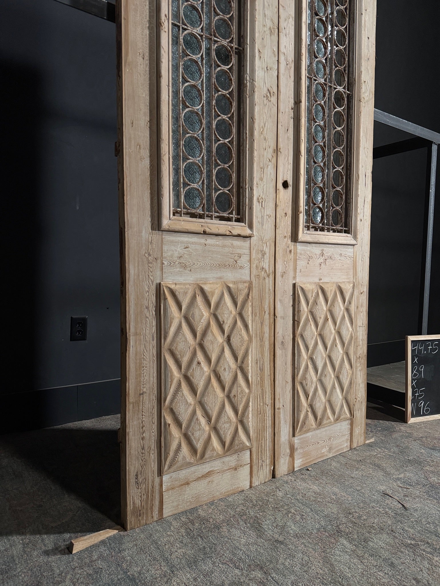 Antique Iron French Doors - 44.75x89 - N96