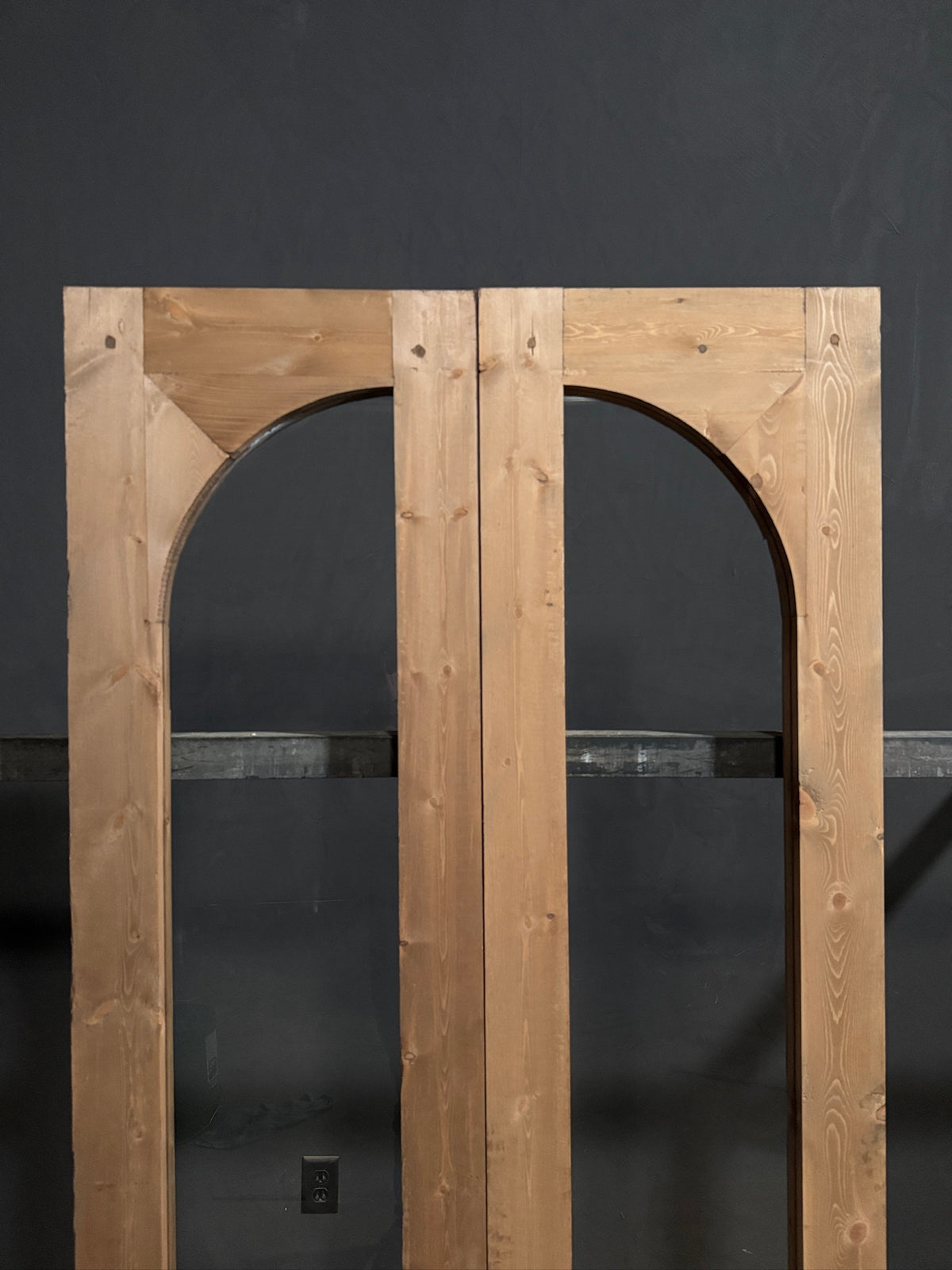 (Valencia) Handcrafted Arched Open Glass French Doors - 36x80 - N782