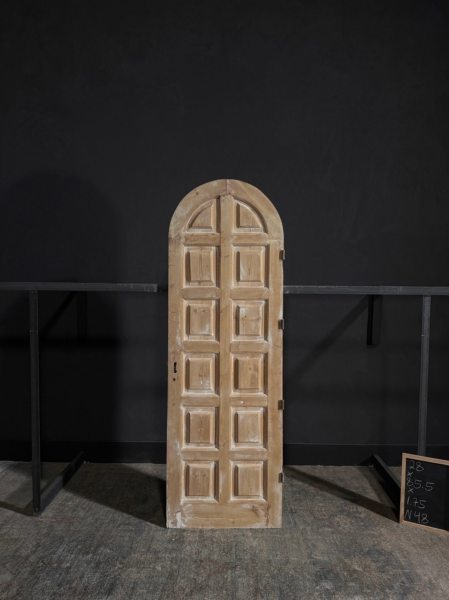 Antique 12 Panel Arched Single Door - 28x85.5 - N48