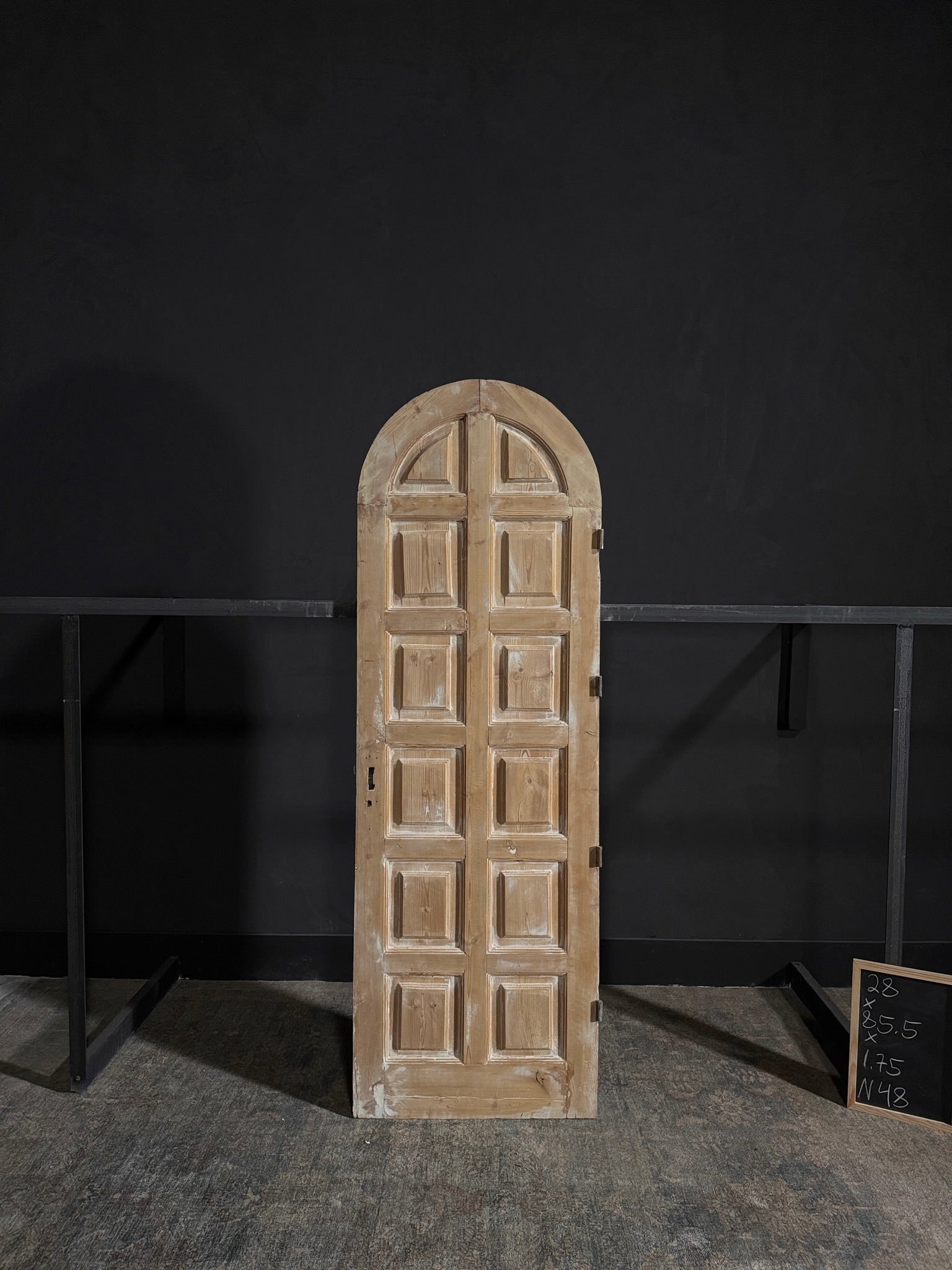 Antique 12 Panel Arched Single Door - 28x85.5 - N48
