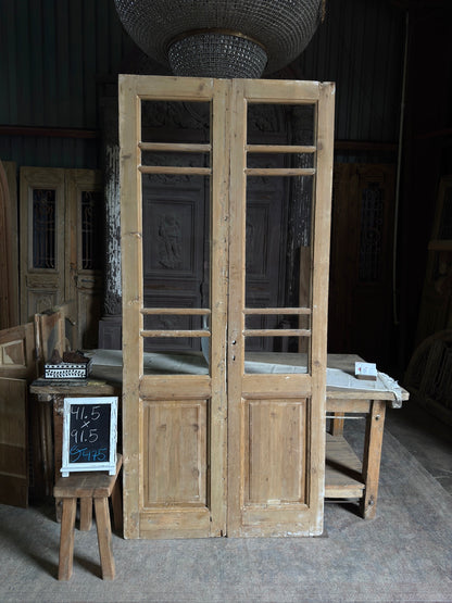 19th Century Antique Glass French Doors - 41.5x91.5 J475
