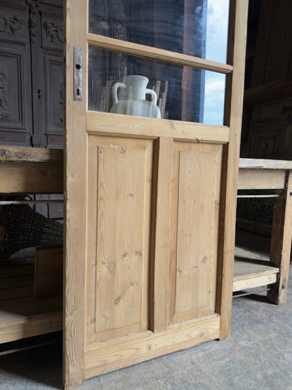 19th Century Antique Glass Door - 28x84.5 K113