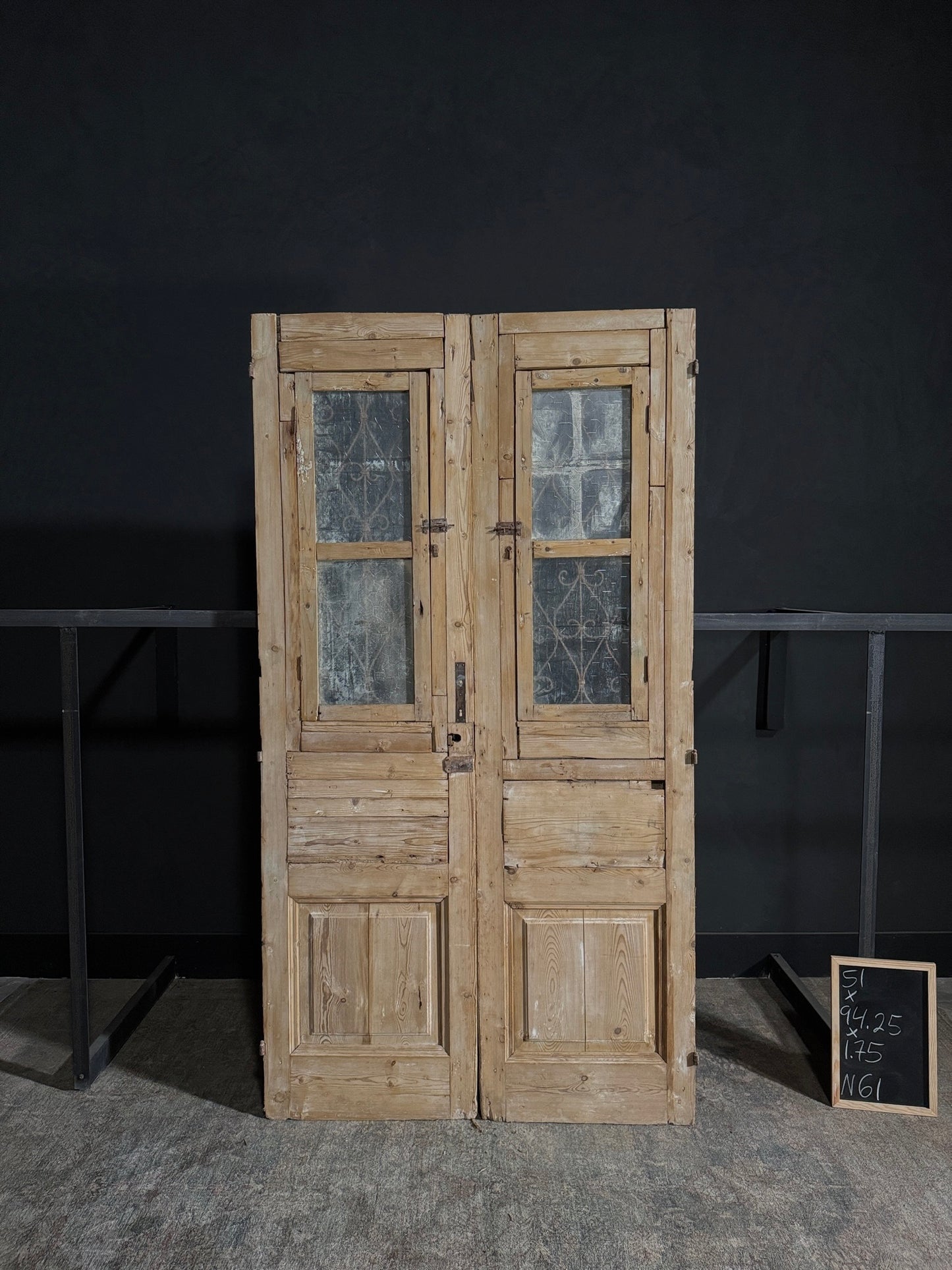 Antique Iron French Doors - 51x94.25 - N61