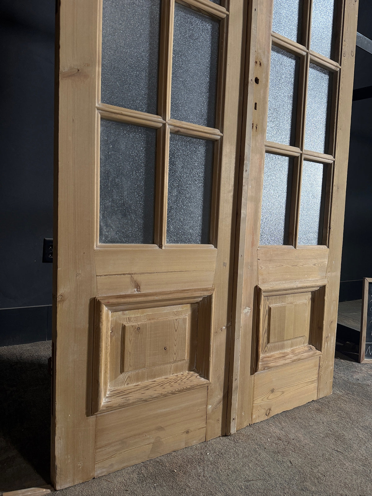 Antique Obscured Glass 10 Lite French Doors - 44x96 - N672