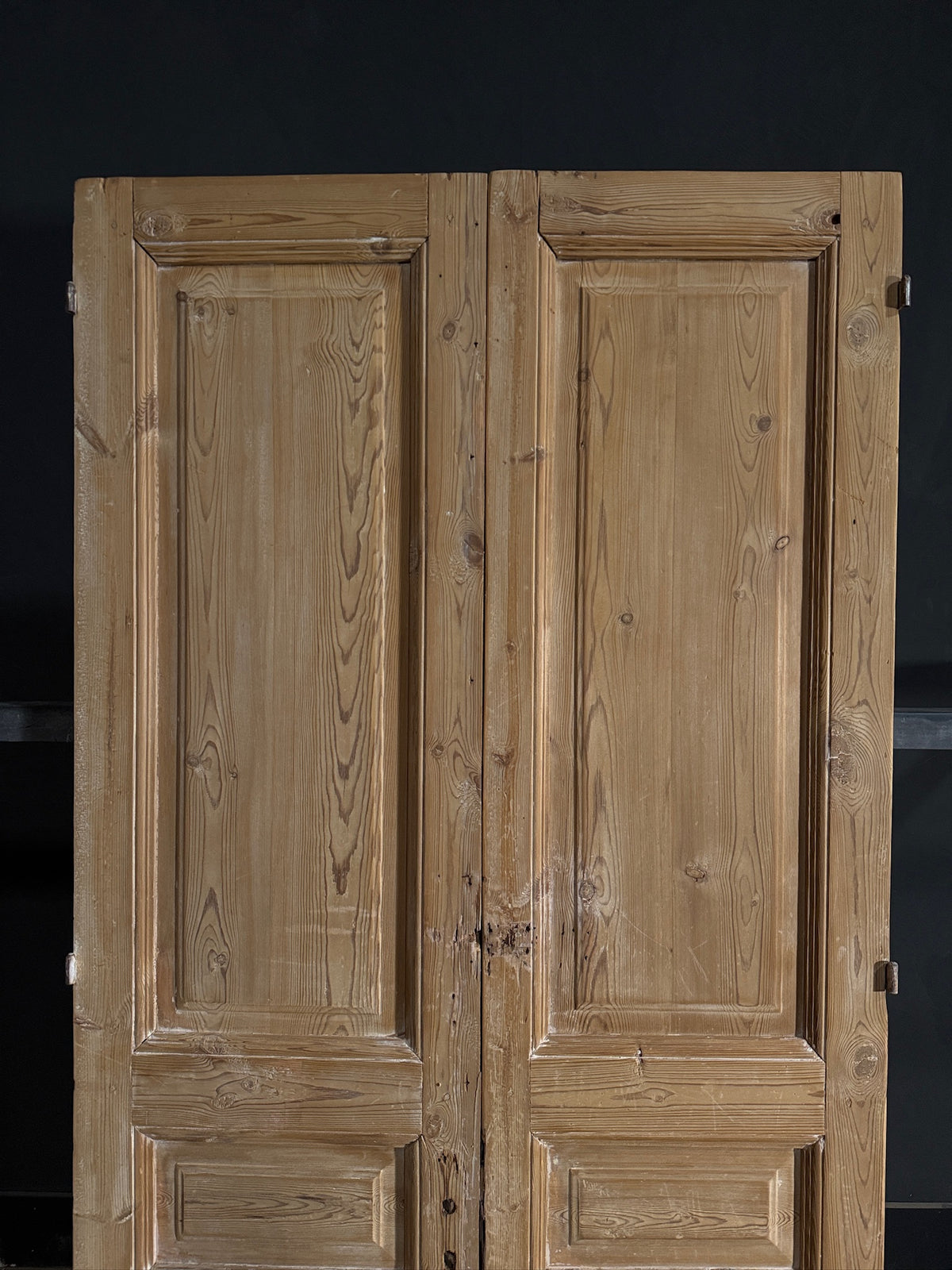 Antique 3 Panel Solid Double Doors - 42.75x88 - N578