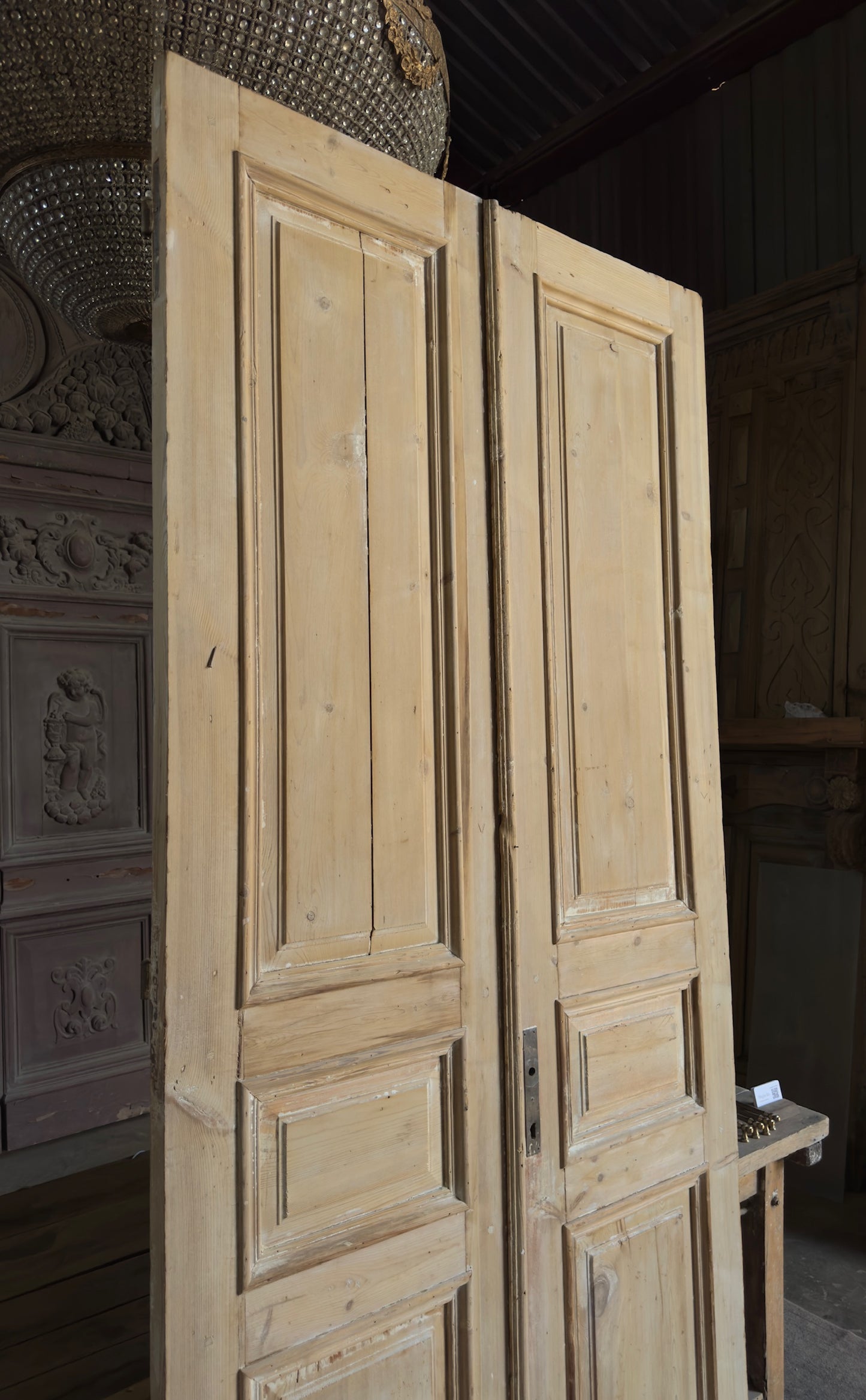 Antique 3 Panel French Doors - 45.5x102.5 - L580