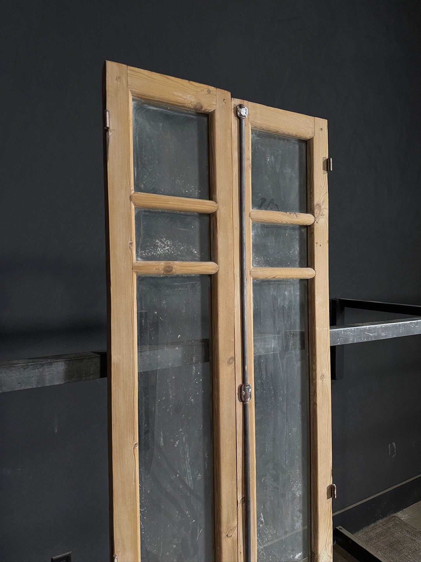 Antique Glass 3 Lite French Doors - 24.5x83.5 - N467