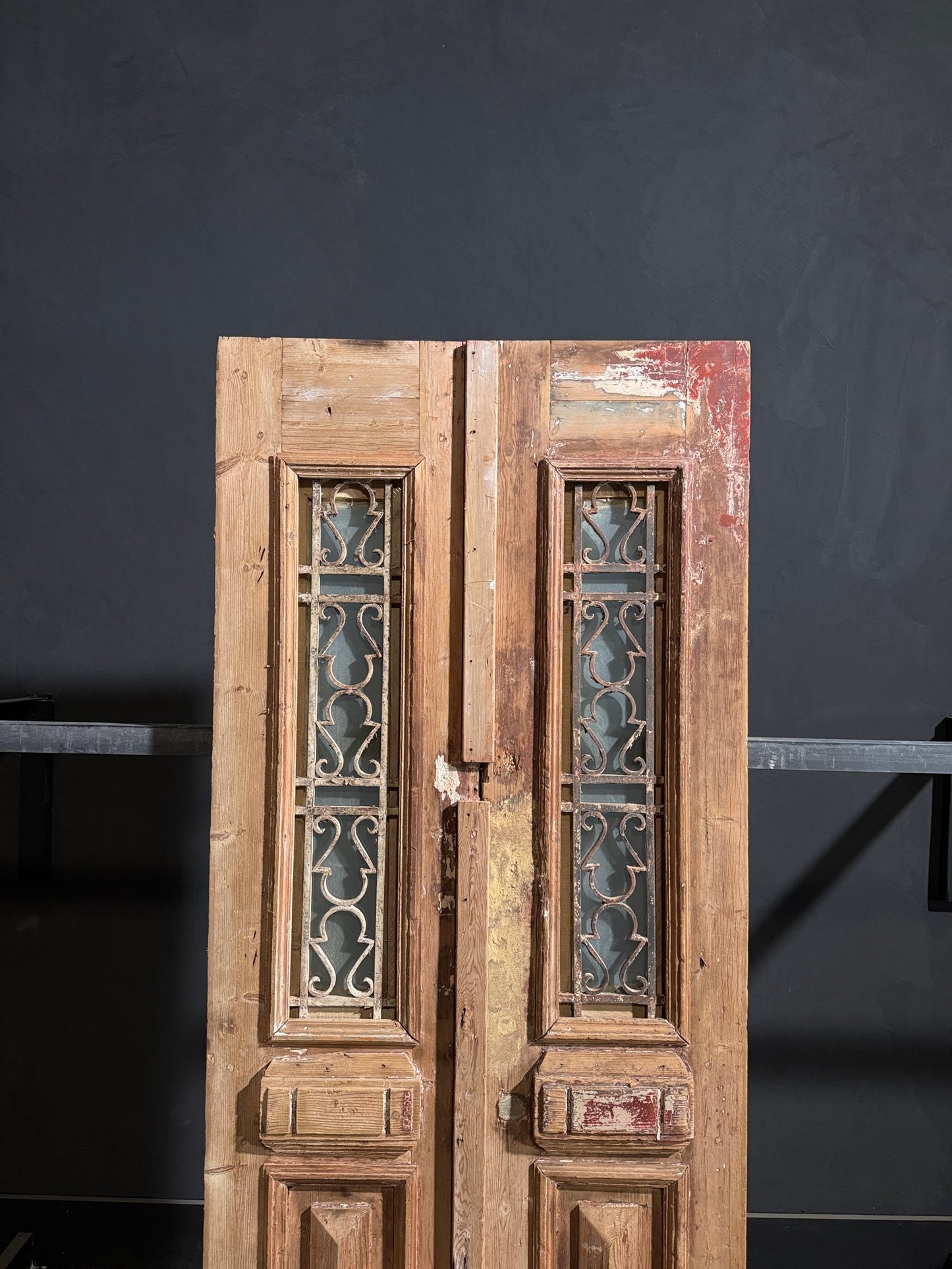 Antique Iron French Doors - 35.5x86.25 - N241