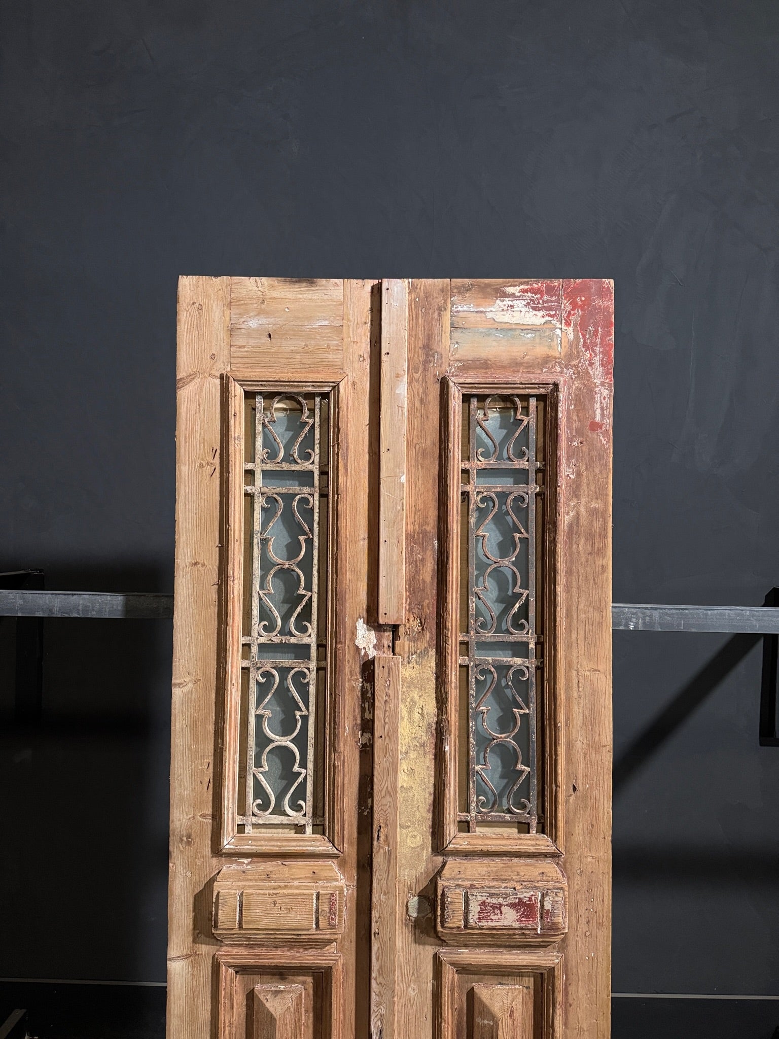 Antique Iron French Doors - 35.5x86.25 - N241