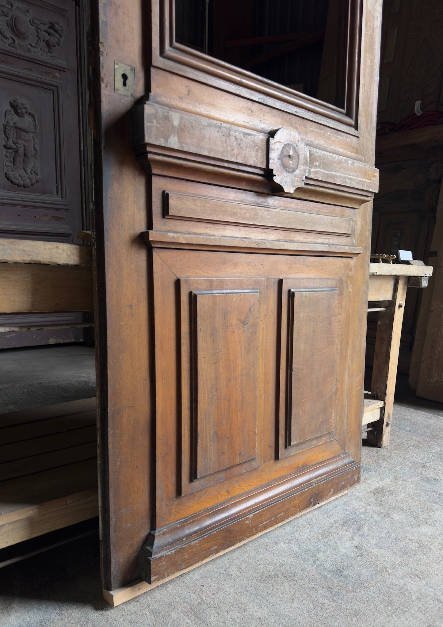 Old World Full Lite Antique Entry Door - 39x105 - L242