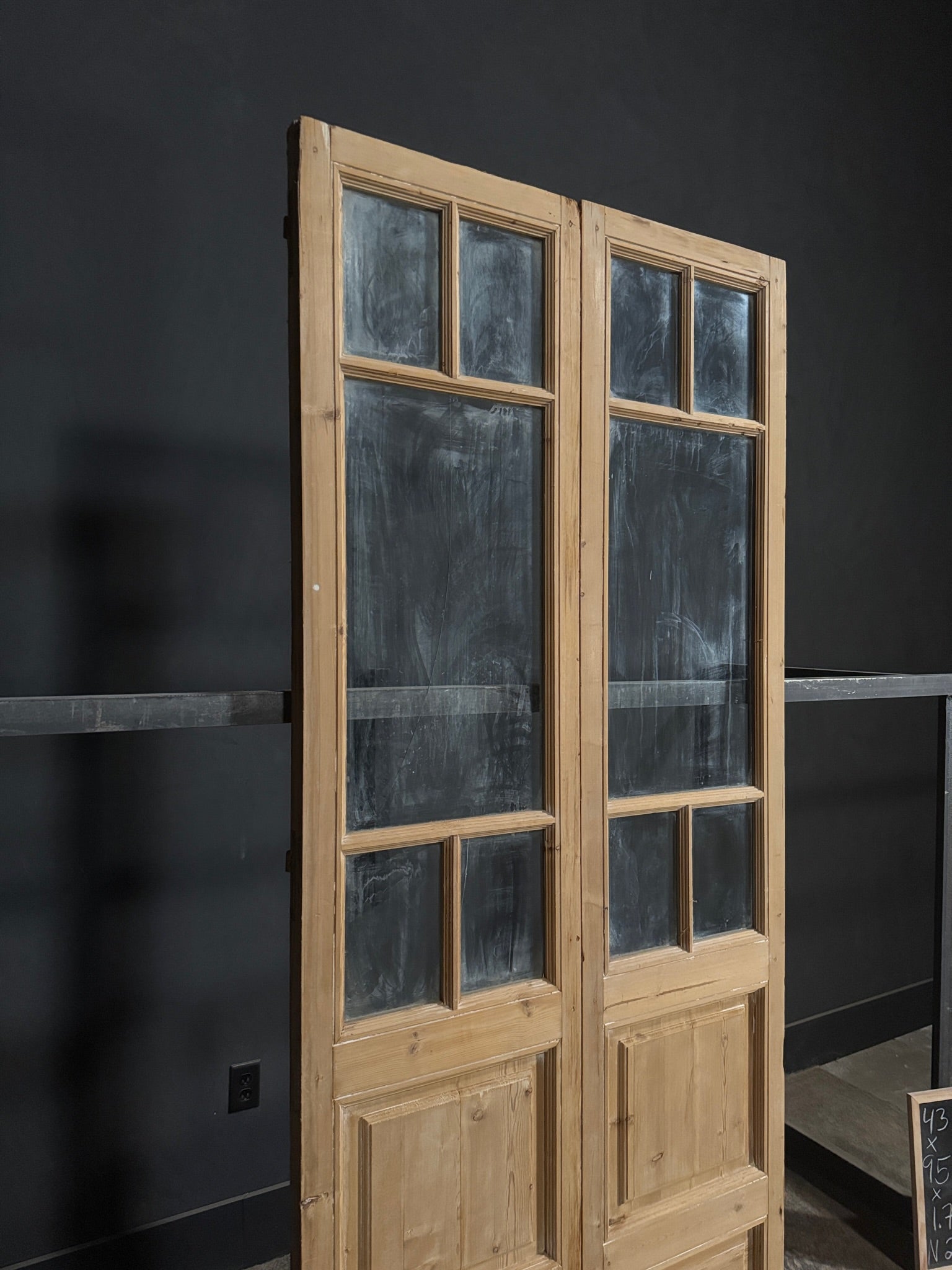 Antique Glass 5 Lite French Doors - 43x95 - N281
