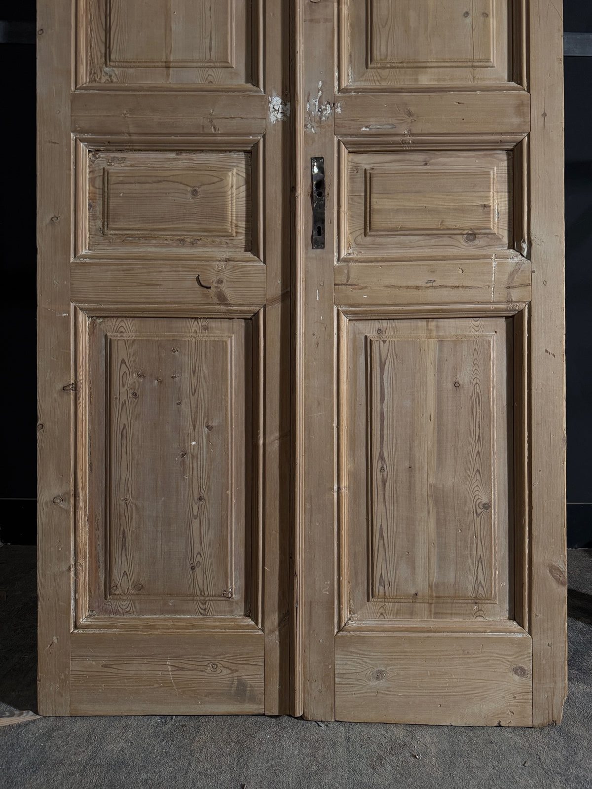 Antique 3 Panel Solid Double Doors - 44.5x104 - N527