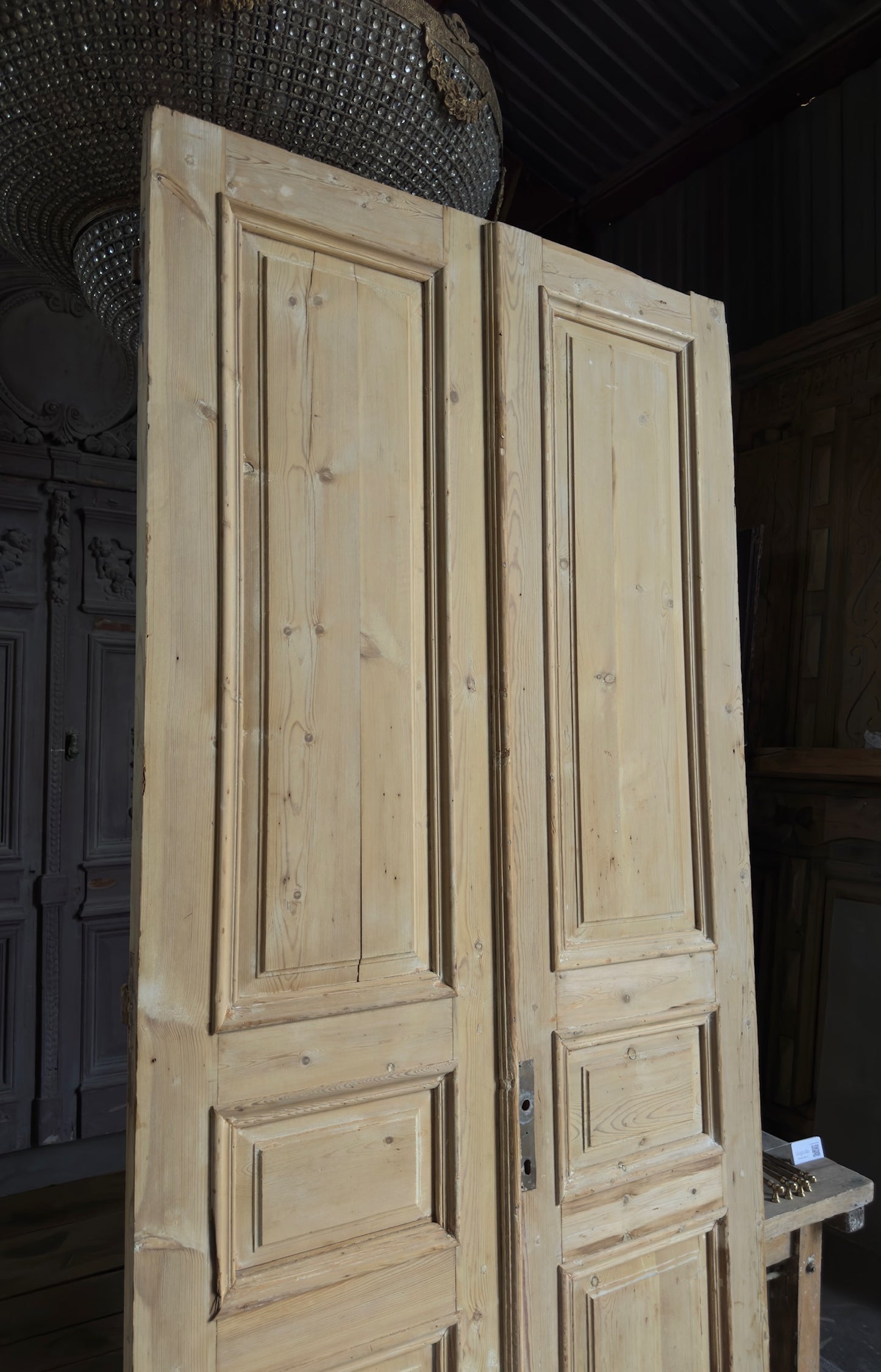 Antique 3 Panel French Doors - 45.25x102.5 - L581